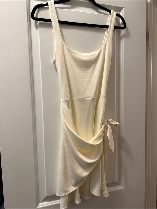 Wilfred Dresses & Skirts - Wilfred Cream Sleeveless Wrap-Front Mini Dress